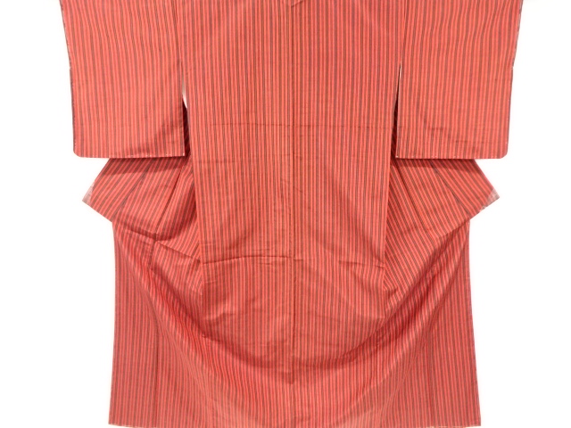 JAPANESE KIMONO / TSUMUGI / WOVEN STRIPE